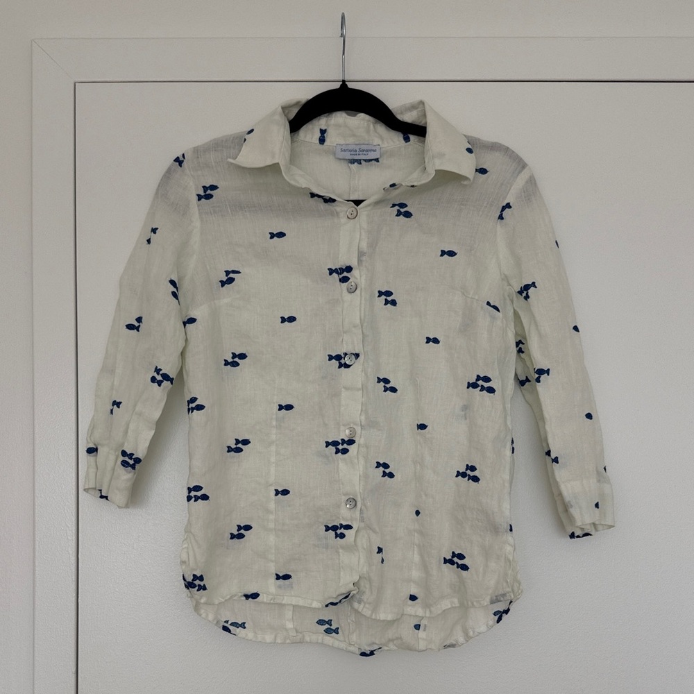 FLASH DEAL ‼️ Sartoria Saracena Linen Button Down Shirt - Size M